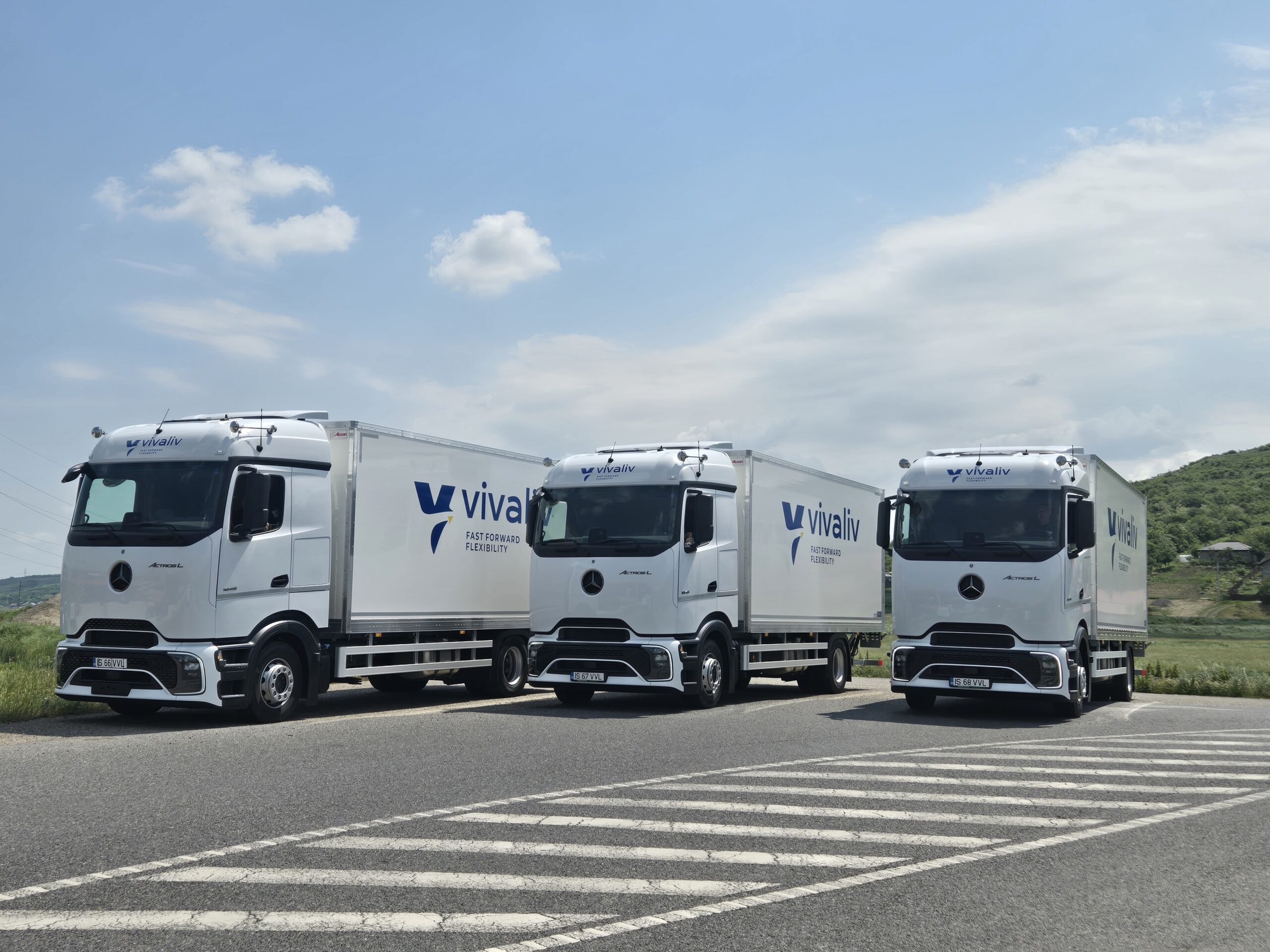 Camion Vivaliv GO pe rută internațională de transport marfă
